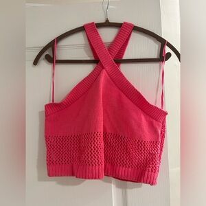 Zara hot pink knit shirt